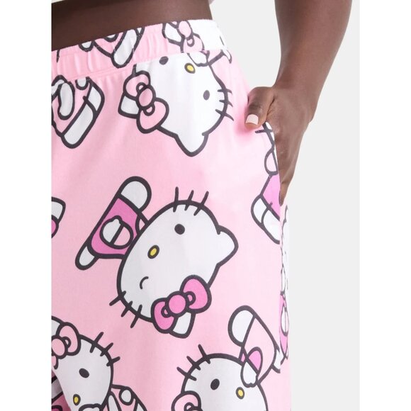Sanrio, Women's Print Pajama Pants, Hello Kitty Poses, Size L, Relaxed Fit - Picture 4 of 5